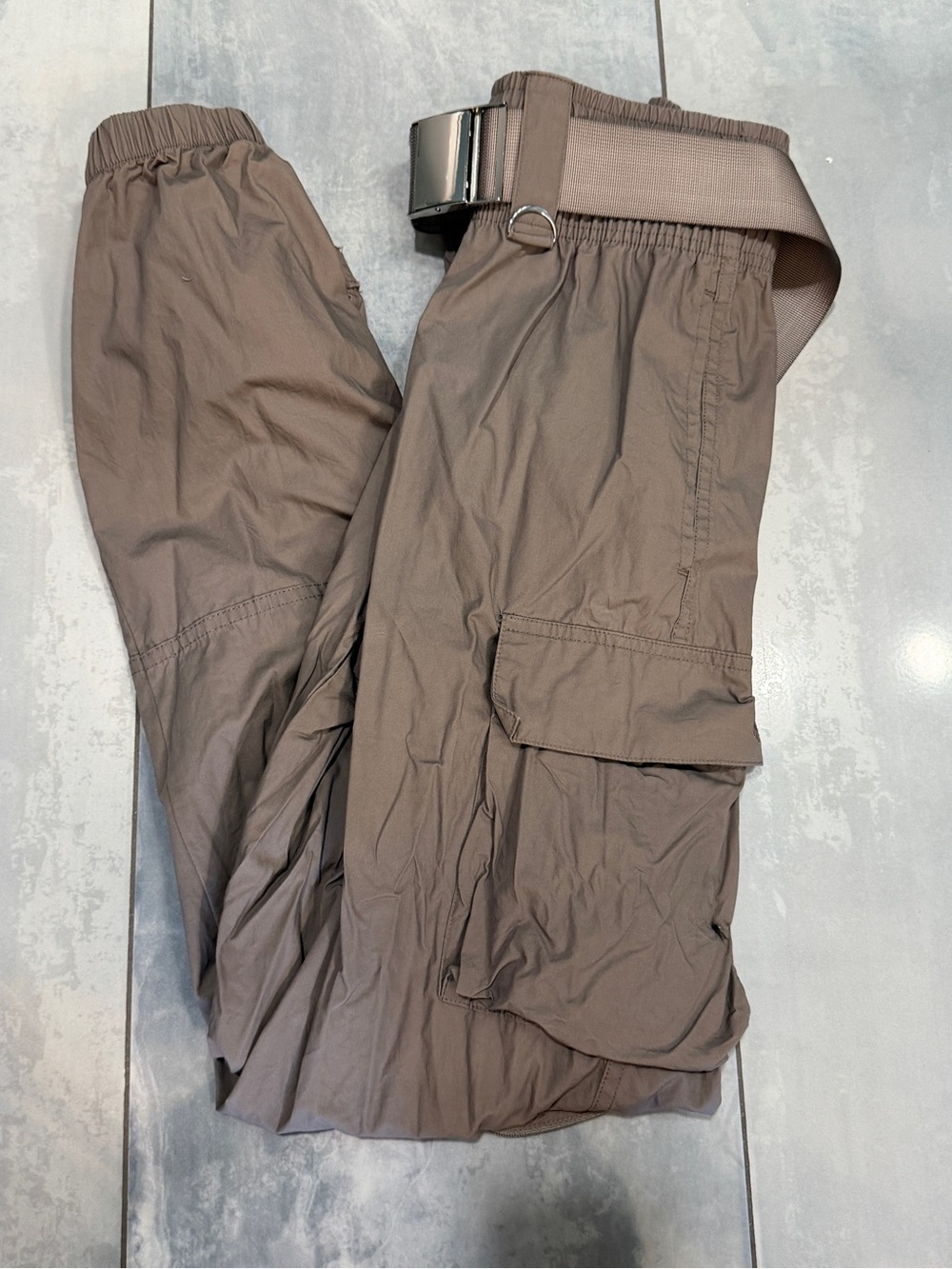 Women’s Cargo Pants in Brown with Utility Belt